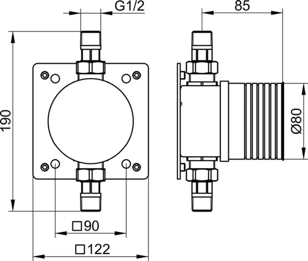 Keuco-KE-Rohrunterbrecher-Armaturenzub-59949-mit-verchromter-Abdeckung-rund-59949000070 gallery number 2